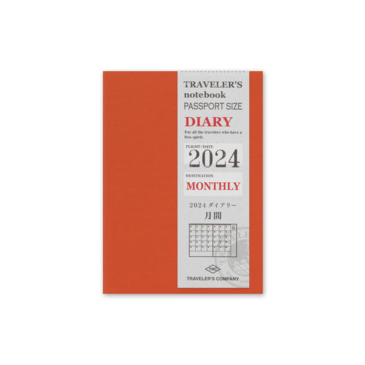 TRAVELER'S notebook, 2024 Monthly, Refill Passport Size