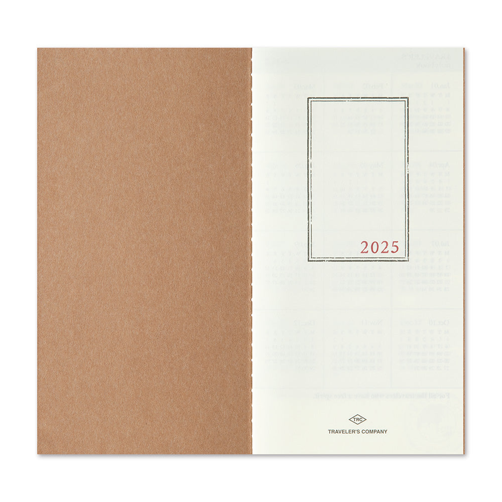 TRAVELER'S notebook, 2025 Monthly, Refill Regular Size