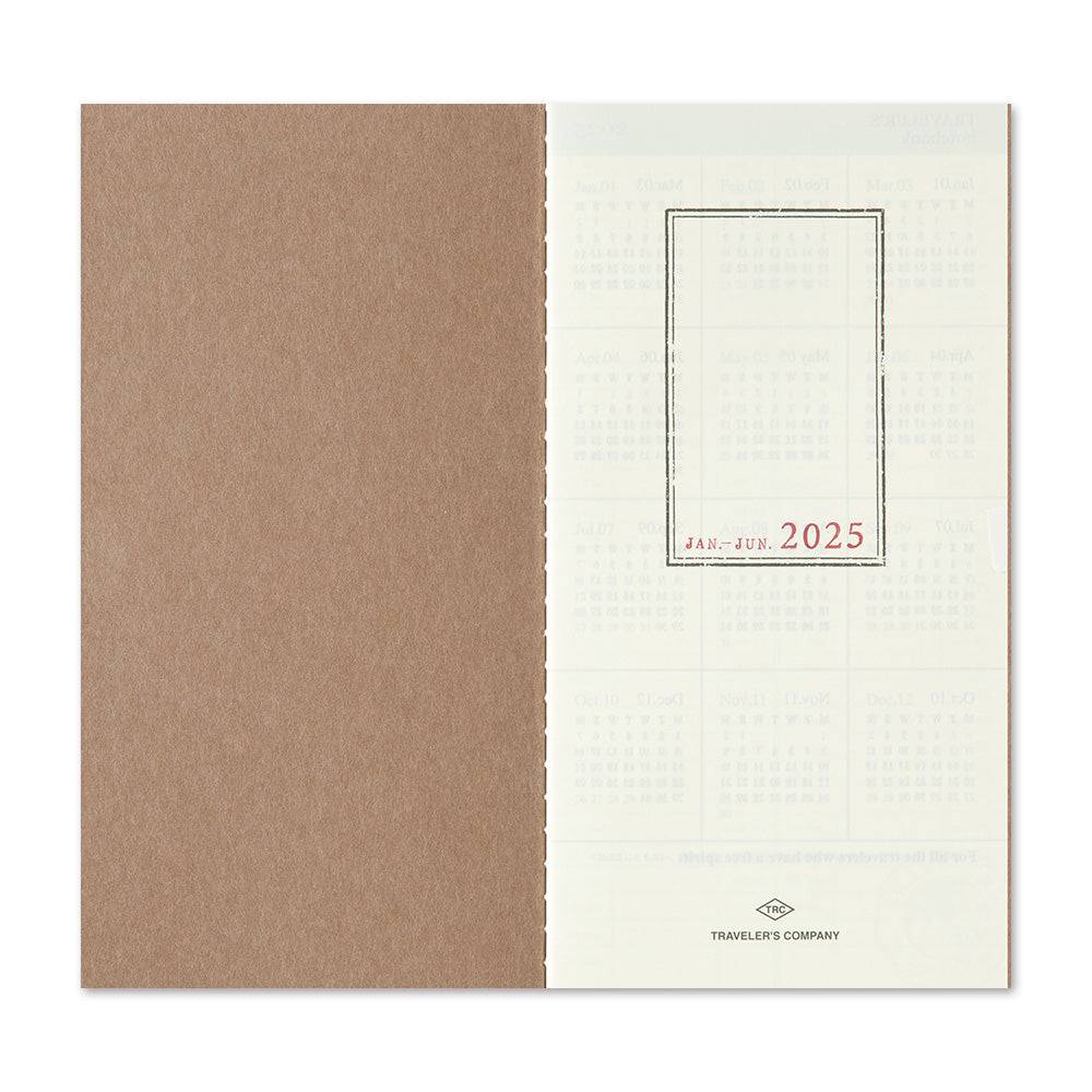 TRAVELER'S notebook, 2025 Weekly Vertical, Refill Regular Size