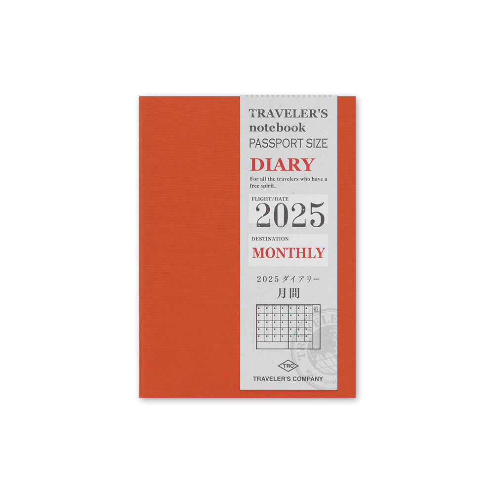 TRAVELER'S notebook, 2025 Monthly, Refill Passport Size