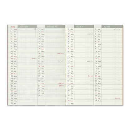 TRAVELER'S notebook, 2025 Weekly, Refill Passport Size