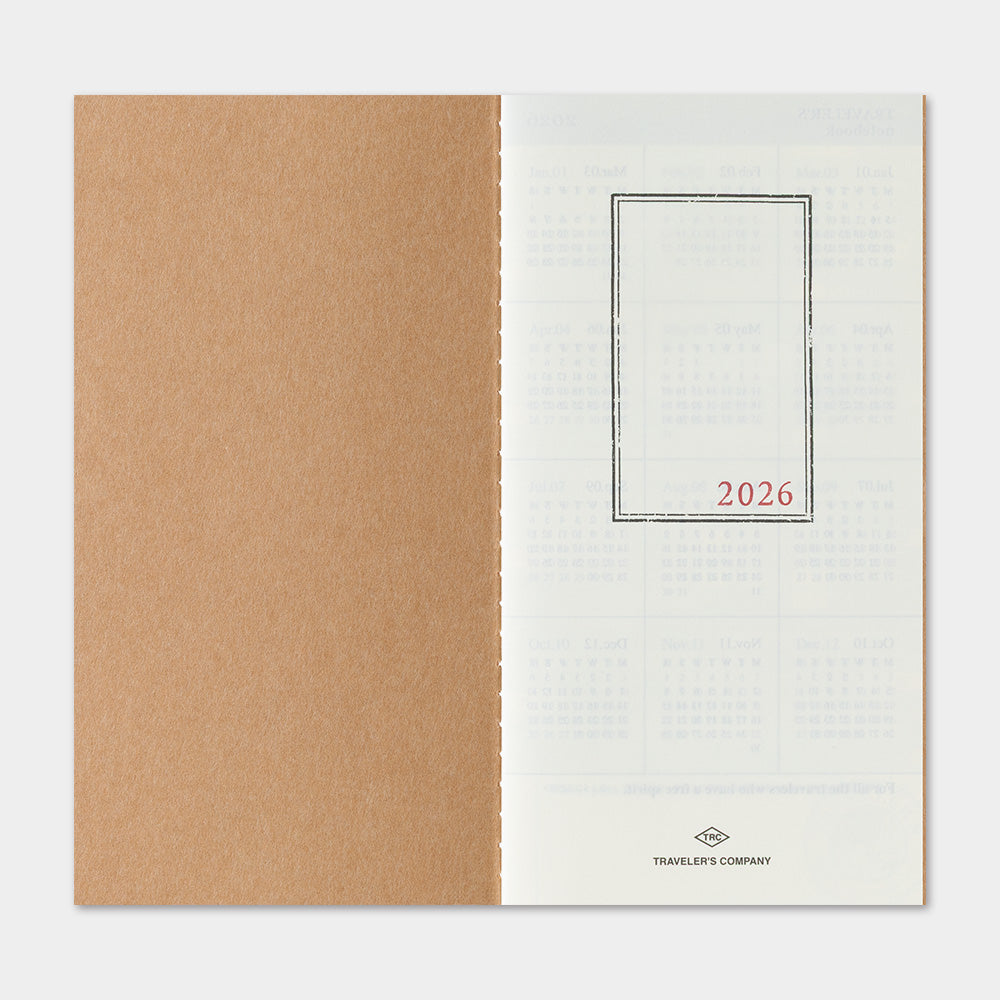 TRAVELER'S notebook, 2026 Monthly, Refill Regular Size
