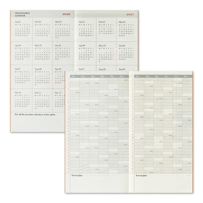 TRAVELER'S notebook, 2026 Monthly, Refill Regular Size
