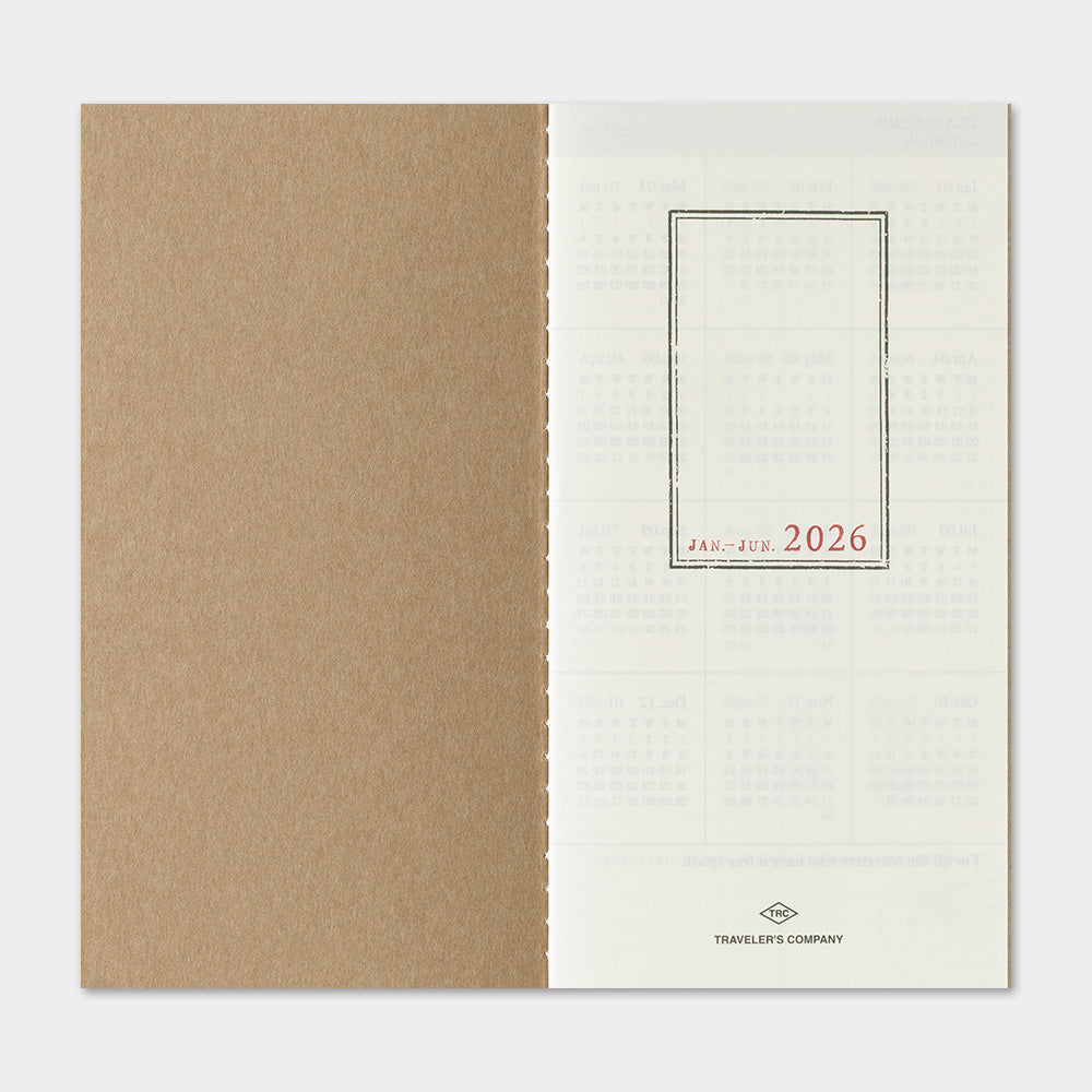 TRAVELER'S notebook, 2026 Weekly + Memo, Refill Regular Size