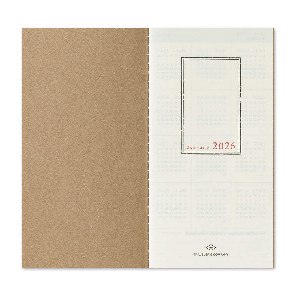 TRAVELER'S notebook, 2026 Weekly Vertical, Refill Regular Size