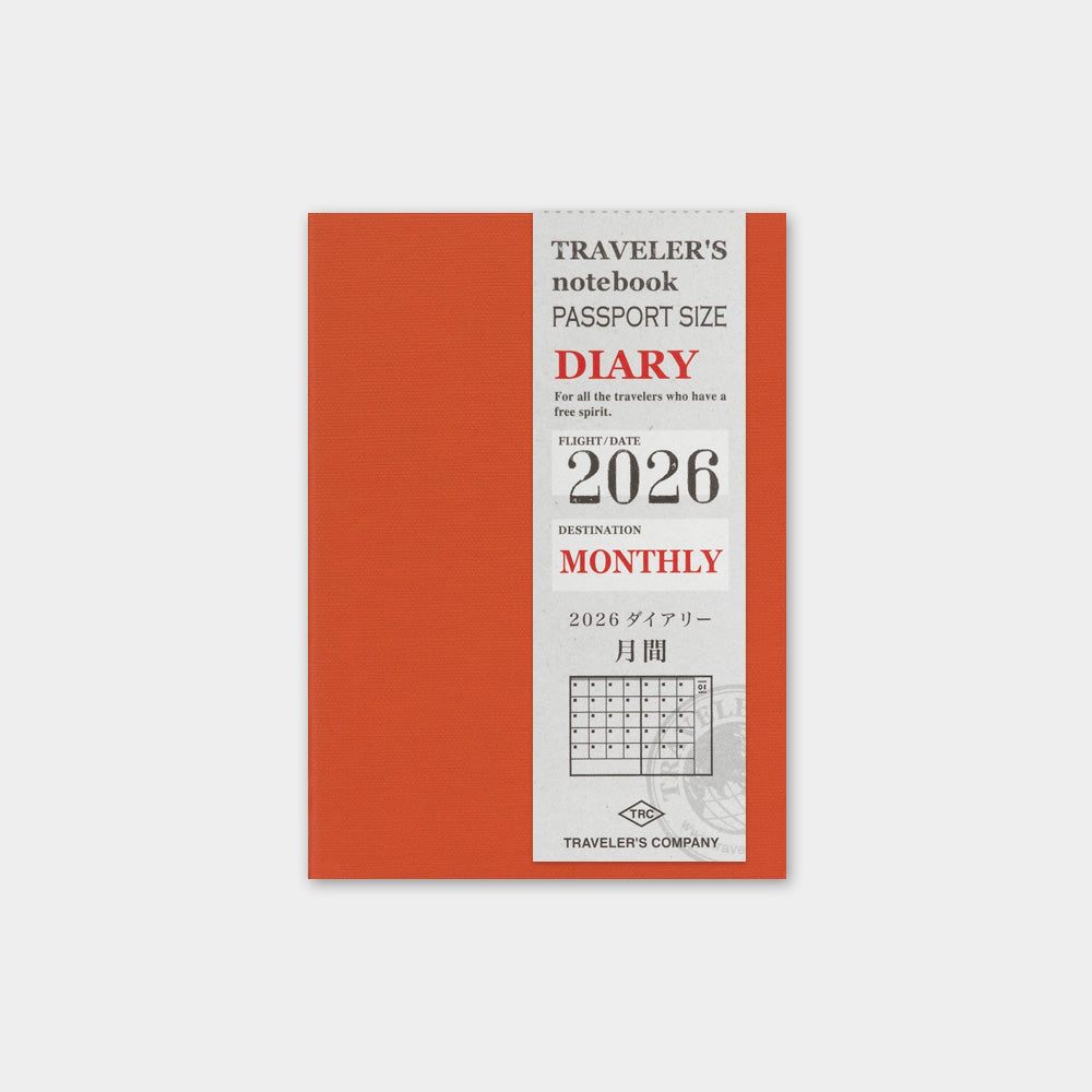 TRAVELER'S notebook, 2026 Monthly, Refill Passport Size