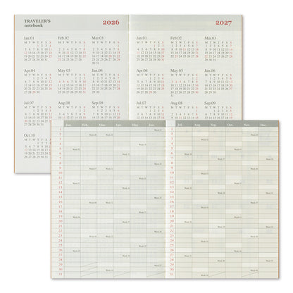 TRAVELER'S notebook, 2026 Monthly, Refill Passport Size