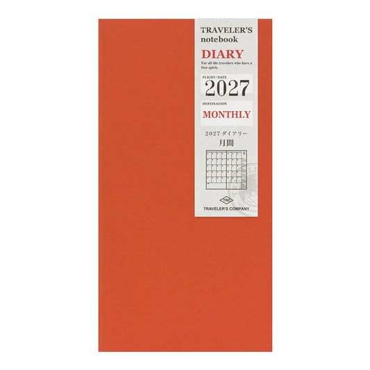 [Pre-Order] TRAVELER'S notebook, 2027 Monthly, Refill Regular Size
