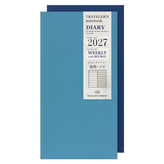 [Pre-Order] TRAVELER'S notebook, 2027 Weekly + Memo, Refill Regular Size