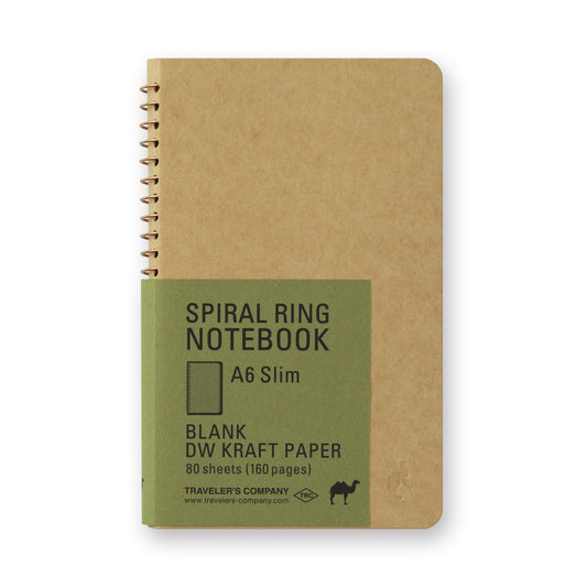 A6 Slim DW Kraft, SPIRAL RING NOTEBOOK