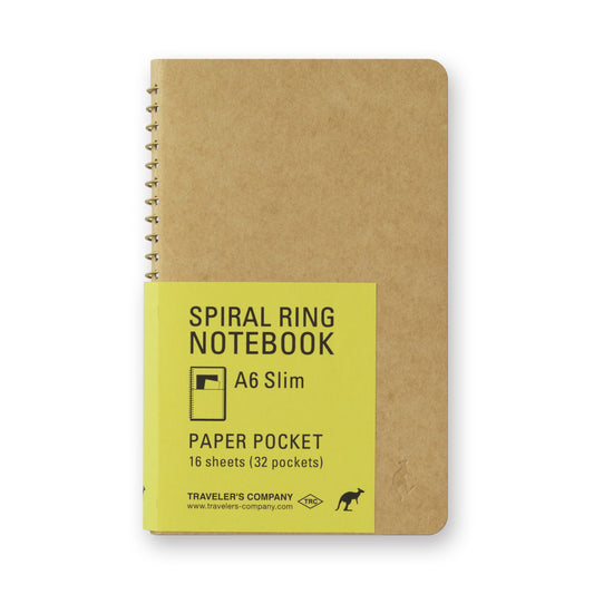 A6 Slim Paper Pocket, SPIRAL RING NOTEBOOK