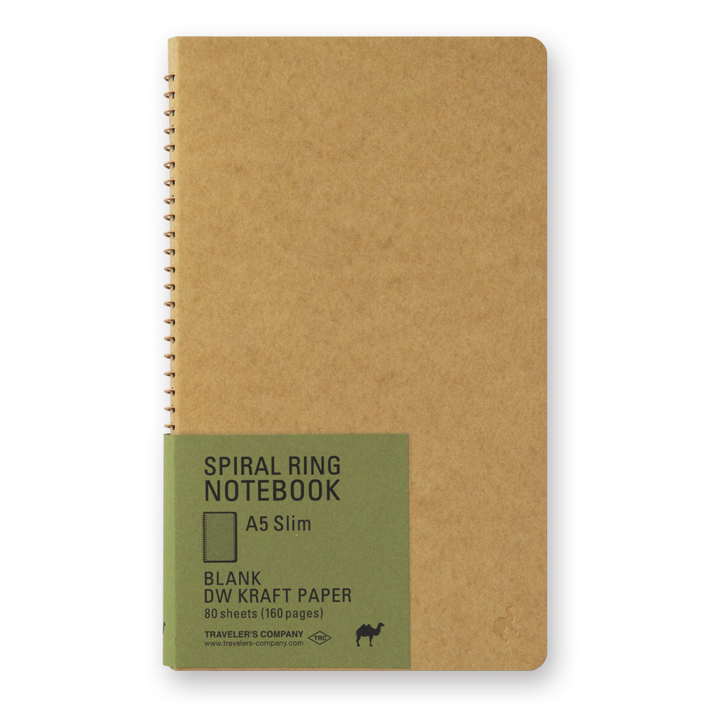 A5 Slim DW Kraft, SPIRAL RING NOTEBOOK