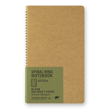 A5 Slim DW Kraft, SPIRAL RING NOTEBOOK