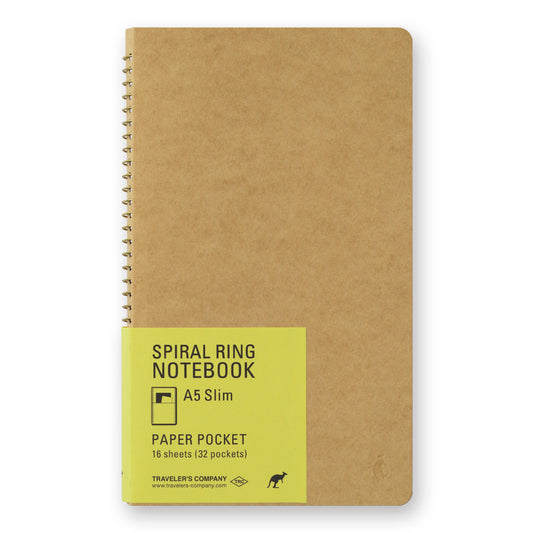 A5 Slim Paper Pocket, SPIRAL RING NOTEBOOK