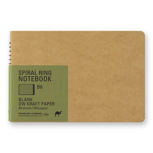 B6 Blank DW Kraft Paper, SPIRAL RING NOTEBOOK