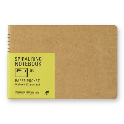 B6 Paper Pocket, SPIRAL RING NOTEBOOK