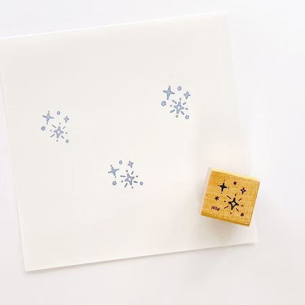 Glitter (Kira Kira), "I Love Stamp" Wooden Rubber Stamp