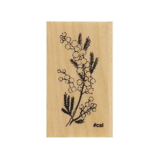 Mimosa, "I Love Stamp" Wooden Rubber Stamp
