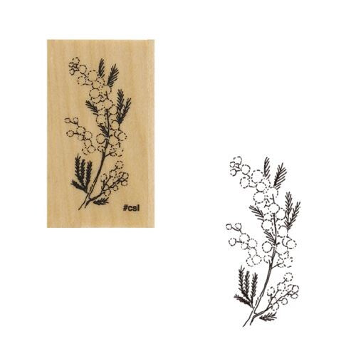 Mimosa, "I Love Stamp" Wooden Rubber Stamp