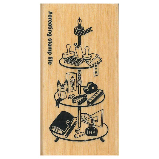Afternoon Stationery, "I Love Stamp" Wooden Rubber Stamp
