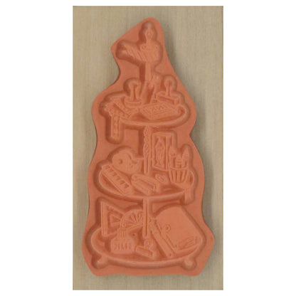 Afternoon Stationery, "I Love Stamp" Wooden Rubber Stamp