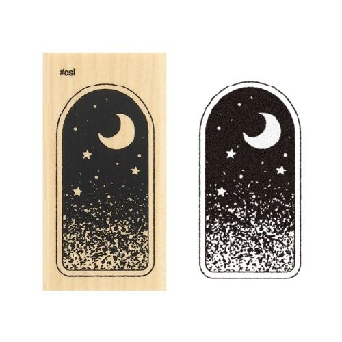 月夜的天空｜”I Love Stamp” 木頭印章