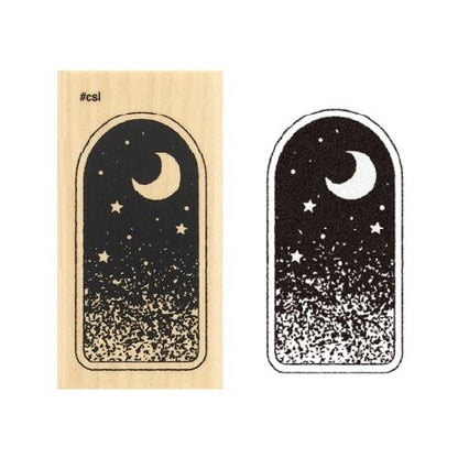 月夜的天空｜”I Love Stamp” 木頭印章