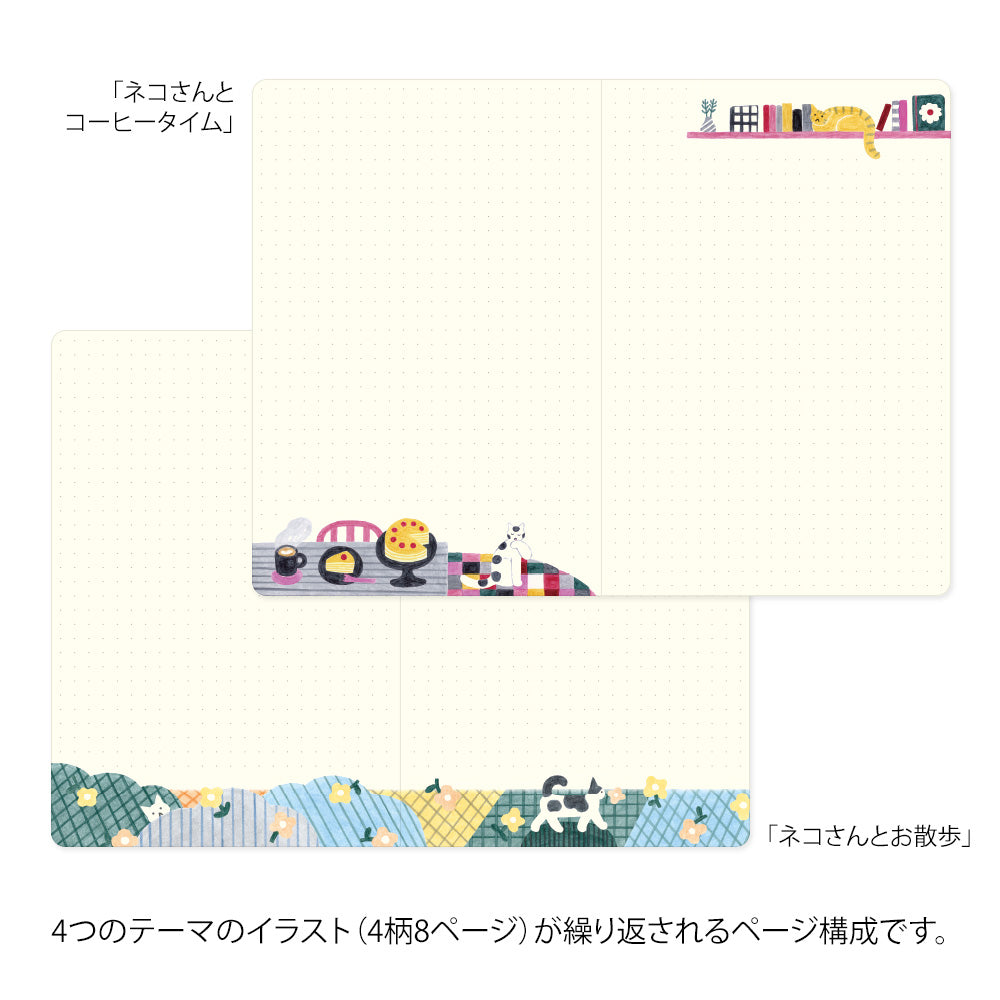 Cat, Yuru Log Notebook B6