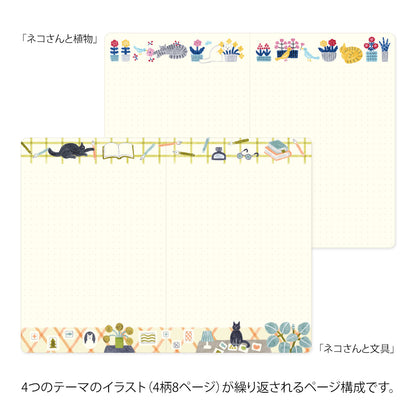 Cat, Yuru Log Notebook B6