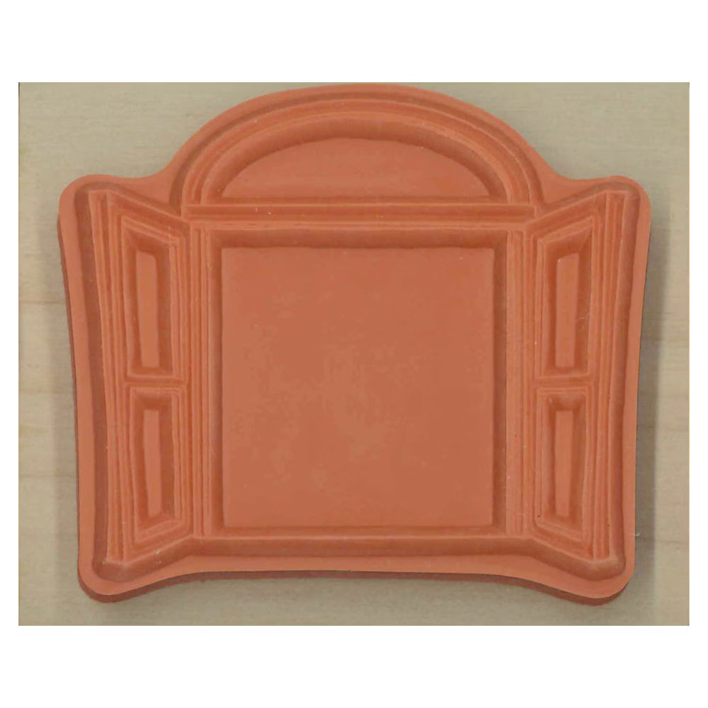 Window, "I Love Stamp" Wooden Rubber Stamp
