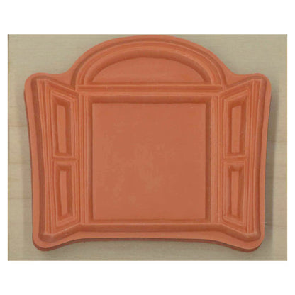 Window, "I Love Stamp" Wooden Rubber Stamp