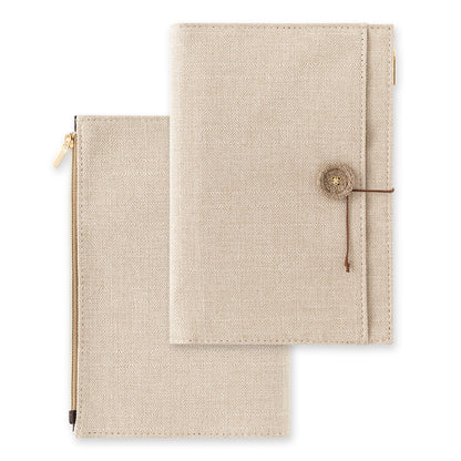 Beige Cloth Notebook Cover B6, Yuru Log