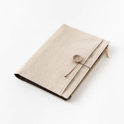 Beige Cloth Notebook Cover B6, Yuru Log