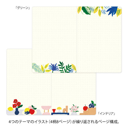 Motif Textile, Yuru Log Notebook B6