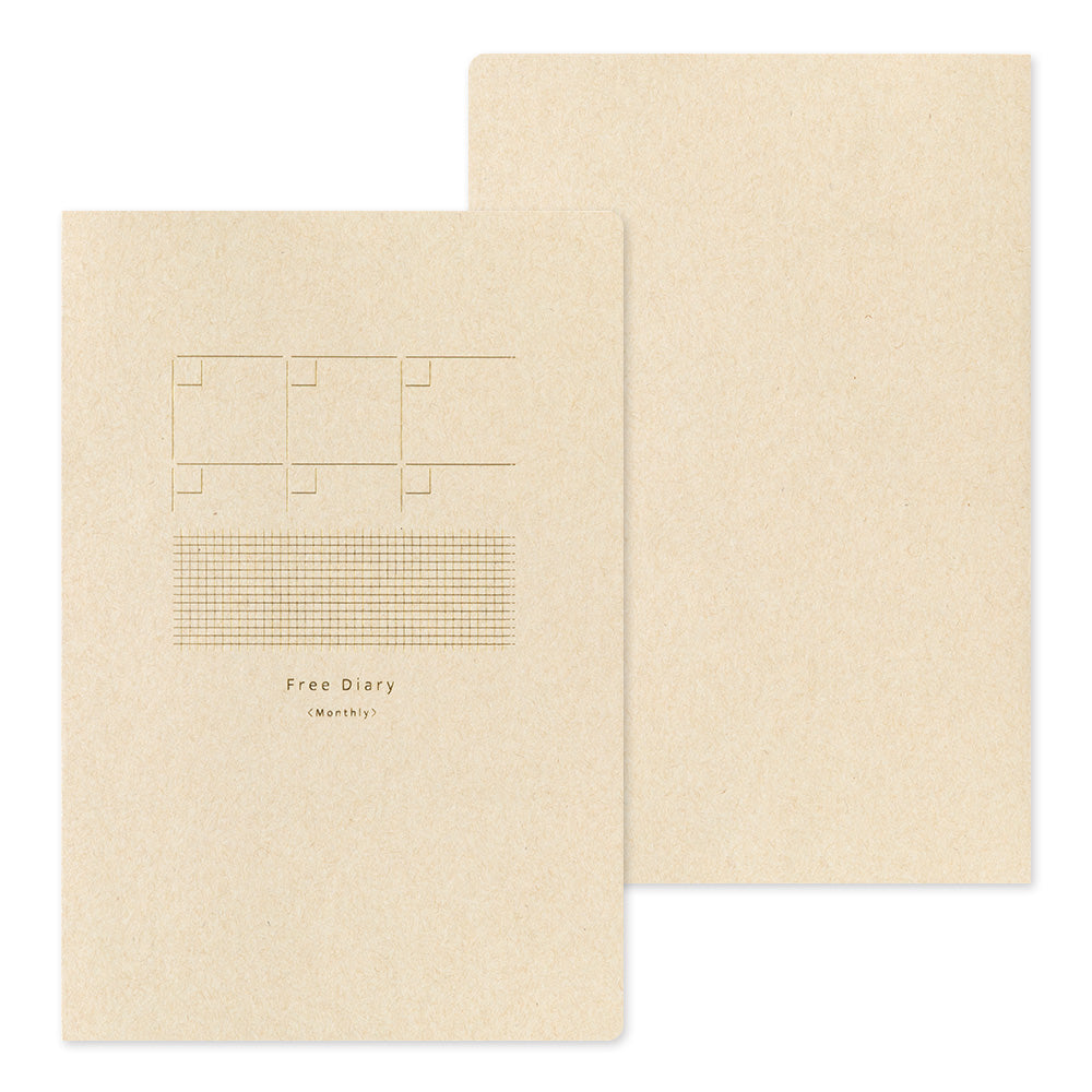 Free Diary Monthly, Yuru Log Notebook B6