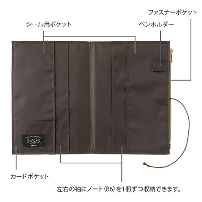 Gray Cloth Notebook Cover B6, Yuru Log