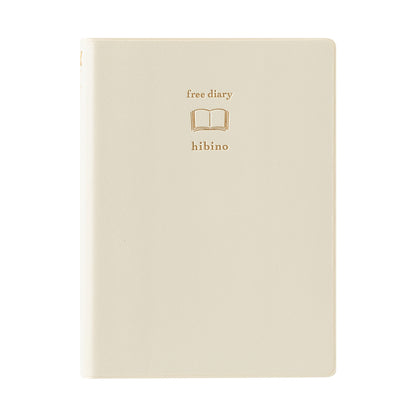 *Pre-Order* hibino Free Diary, A6, Ivory Colour