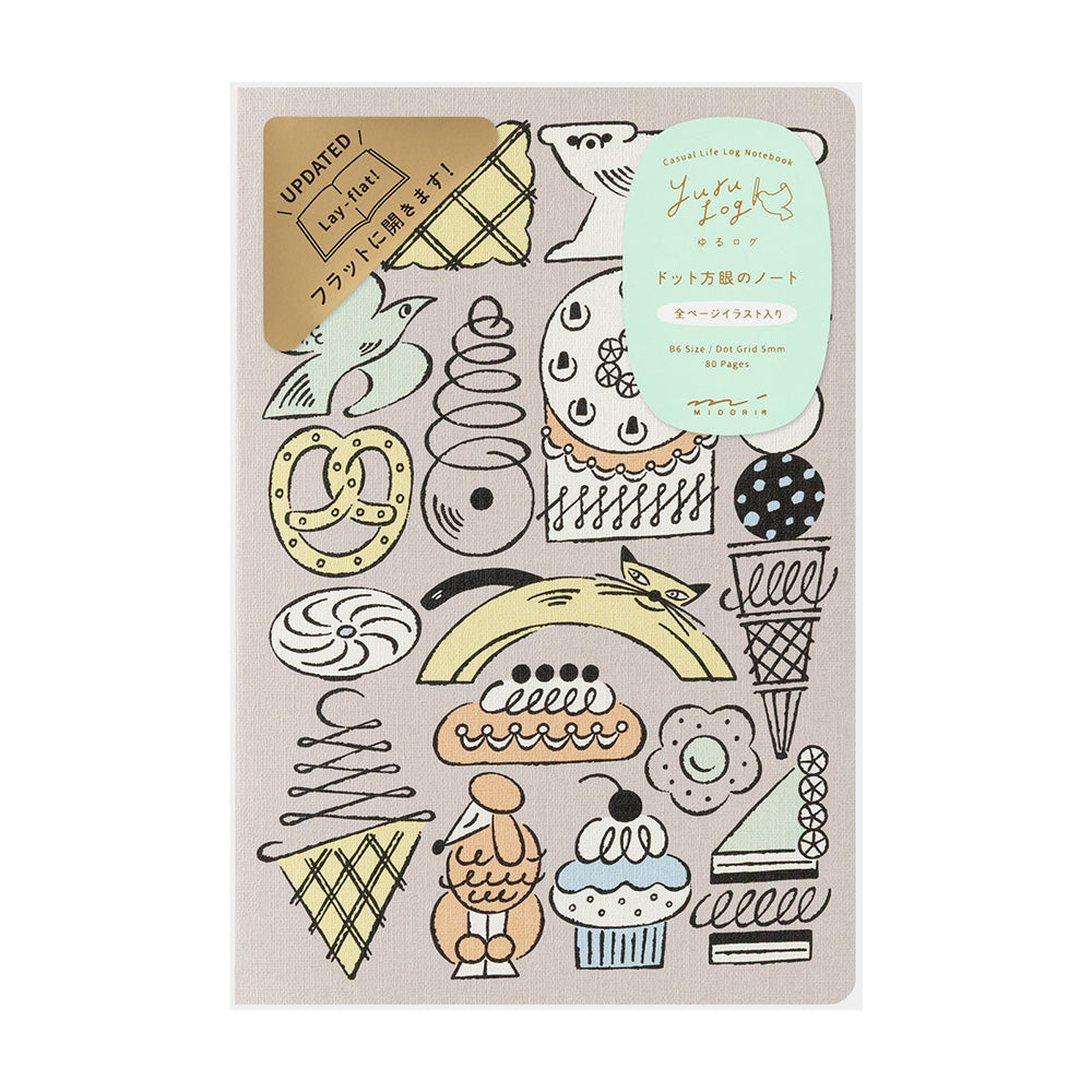 Sweets & Animals, Yuru Log Notebook B6