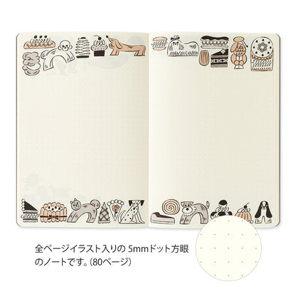 Sweets & Animals, Yuru Log Notebook B6