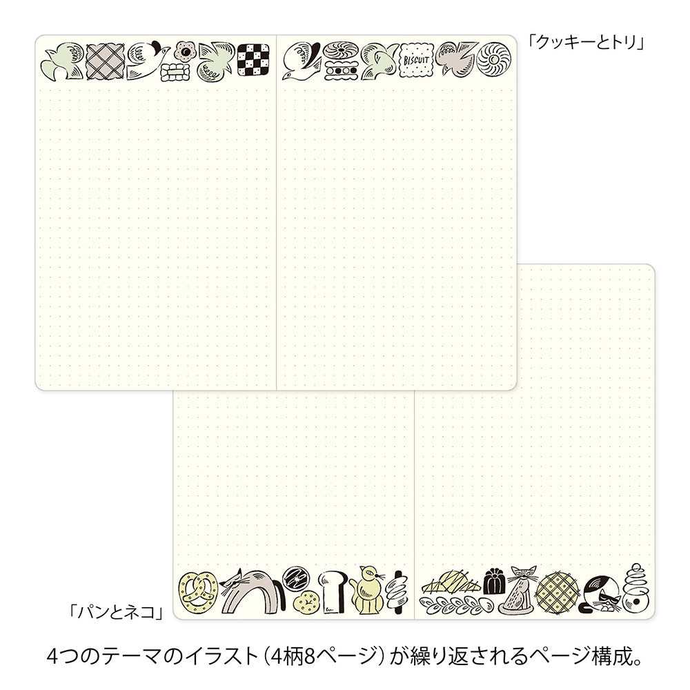 Sweets & Animals, Yuru Log Notebook B6