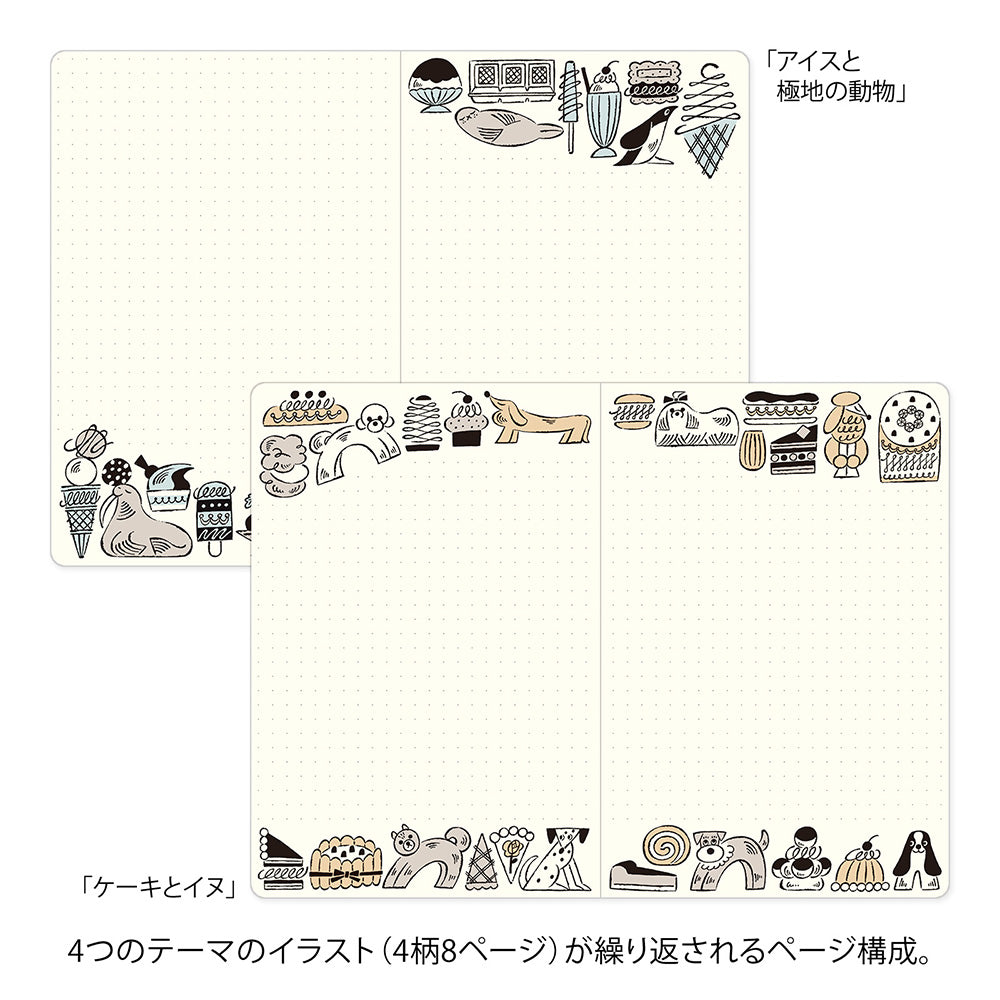Sweets & Animals, Yuru Log Notebook B6
