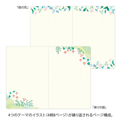 Floral, Yuru Log Notebook B6
