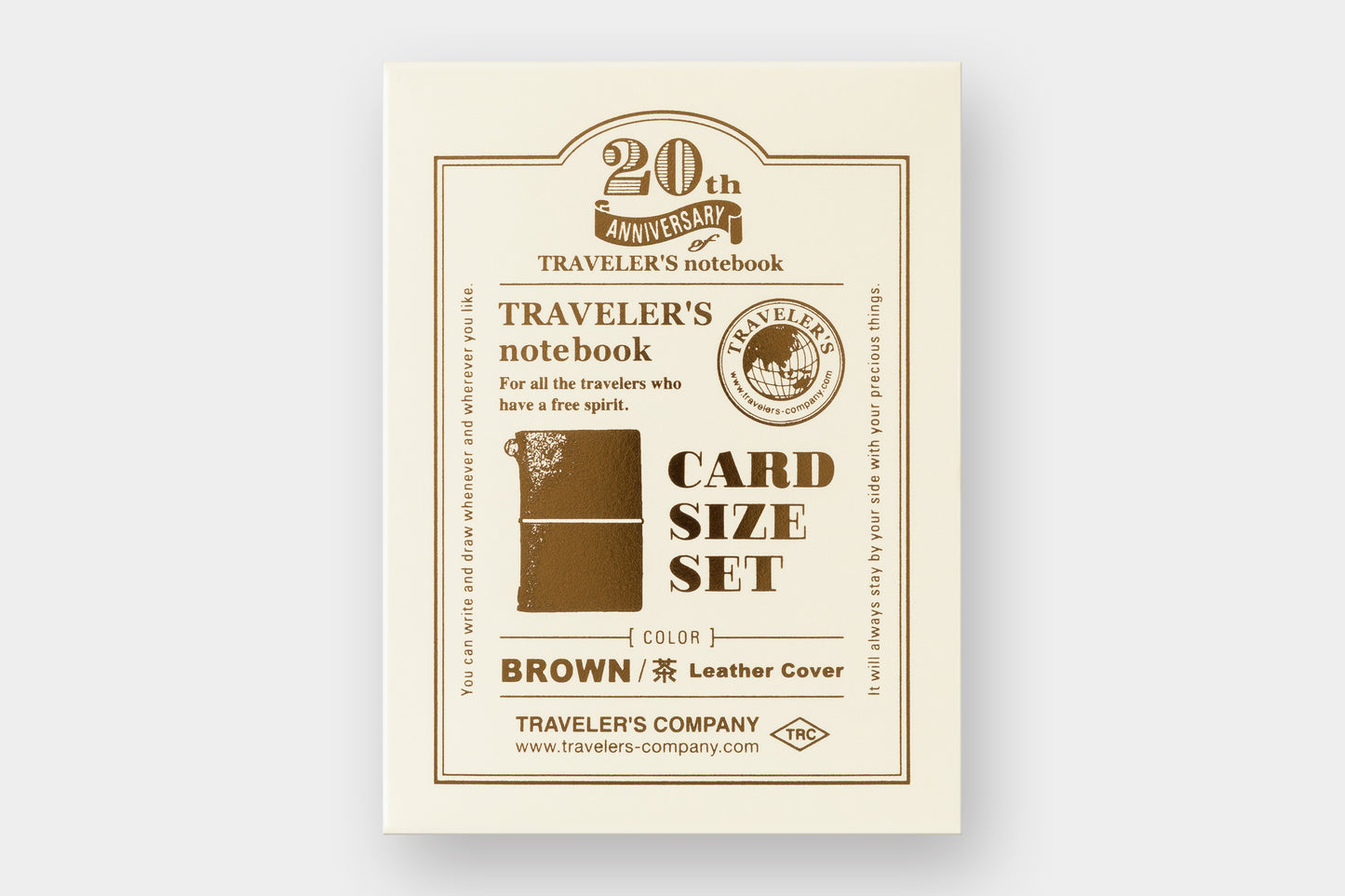 *Pre-Order* TRAVELER'S notebook, Card Size 20th Anniversary Set Brown