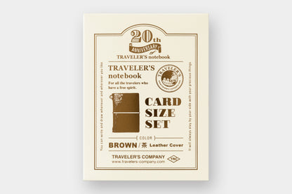 *Pre-Order* TRAVELER'S notebook, Card Size 20th Anniversary Set Brown