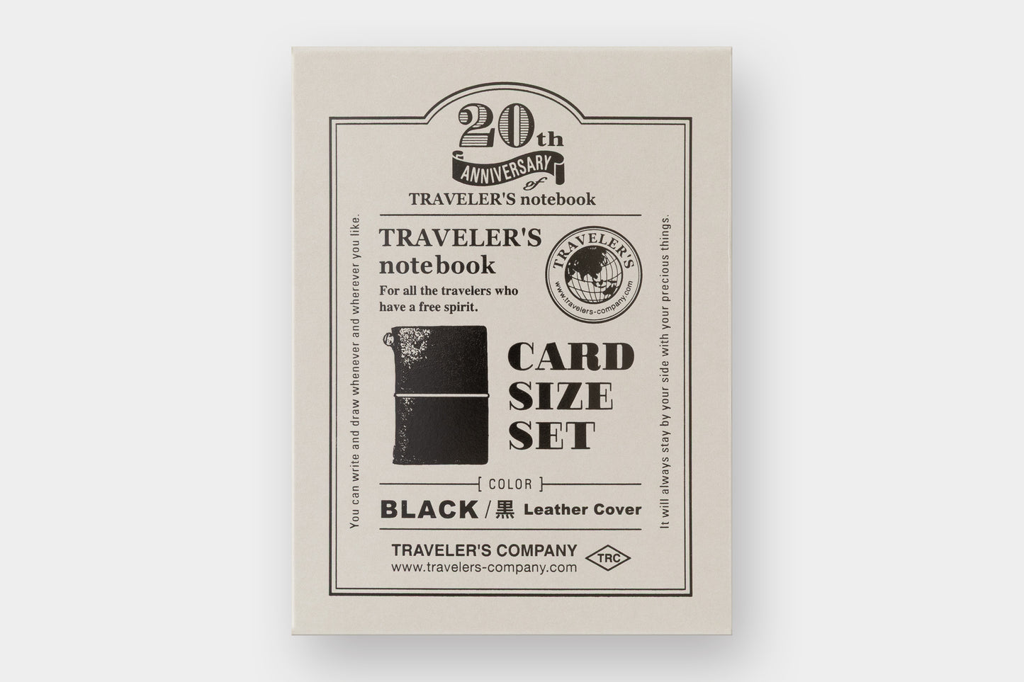 *Pre-Order* TRAVELER'S notebook, Card Size 20th Anniversary Set Black