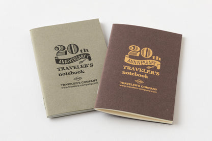 *Pre-Order* TRAVELER'S notebook, Card Size 20th Anniversary Set Brown