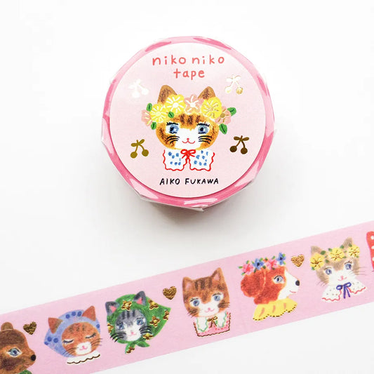 niko niko, Foil Stamping Masking Tape by Aiko Fukawa, 20mm×5m