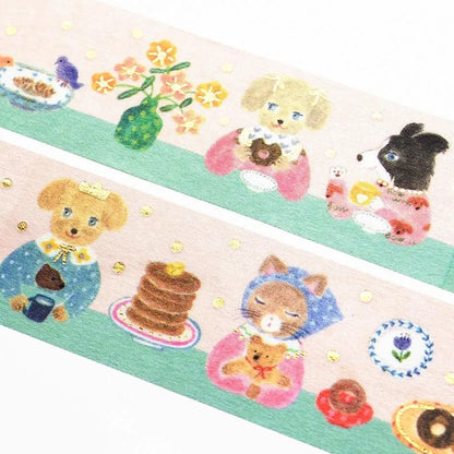 Snack Time Tape, Foil Stamping Masking Tape by Aiko Fukawa, 20mm×5m