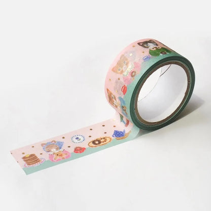 Snack Time Tape, Foil Stamping Masking Tape by Aiko Fukawa, 20mm×5m