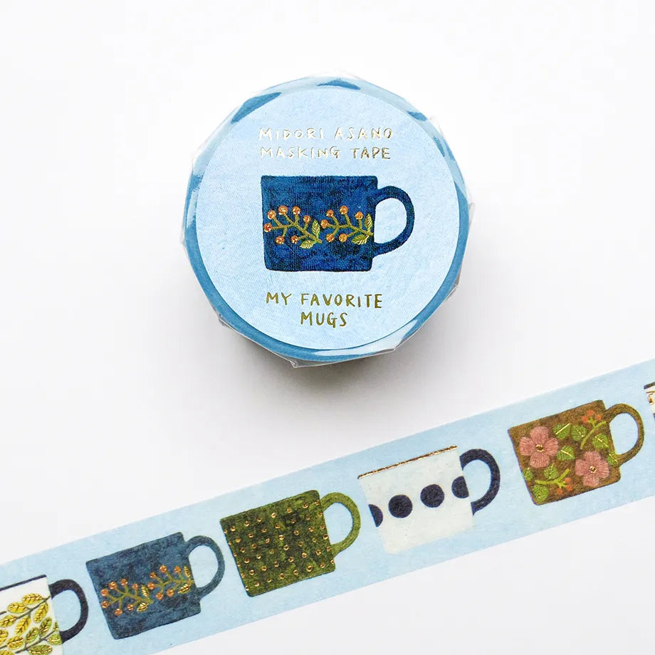 My Favorite Mugs, Foil Stamping Masking Tape by Midori Asano, 20mm×5m